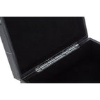 Small Black Marble Design Glass Trinket Box | Renata