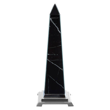 Large Black Marble Design Obelisk Sculpture | Renata