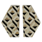 Ivory and Black Set of 2 Bookends | Harlo