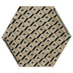 Ivory and Black Hexagon Tray | Harlo