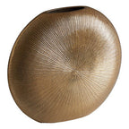 Small Gold Finish Round Vase | Estrella