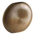 Large Gold Finish Round Vase | Estrella