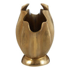Large Gold Finish Fluted Vase | Estrella
