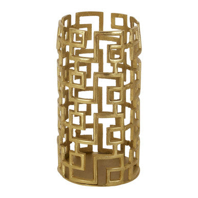Large Gold Hurricane Candle Holder | Delphi