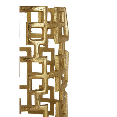 Large Gold Hurricane Candle Holder | Delphi