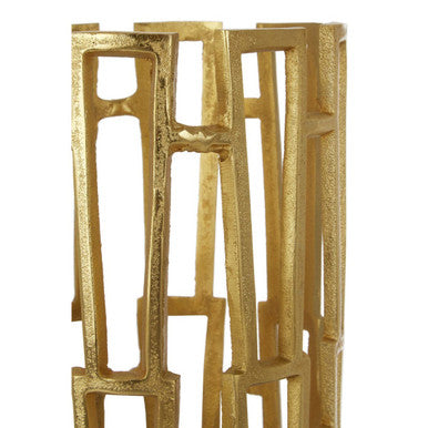 Small Candle Holder in Gold Finish | Delphi