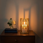 Small Candle Holder in Gold Finish | Delphi