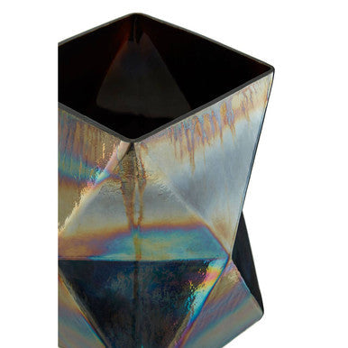 Large Oil Slick Glass Candle Holder | Rambia
