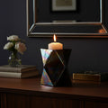 Large Oil Slick Glass Candle Holder | Rambia