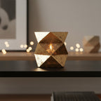 Small Gold Finish Glass Candle Holder | Rambia