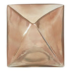 Large Pink Glass Candle Holder | Rambia