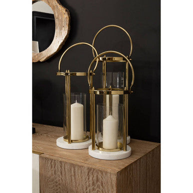 Hurricane Lamp with Handle | Martina
