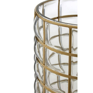 Large Blown Glass Hurricane Lamp | Martina