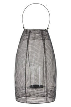 Black Woven Wire Large Lantern with Glass Insert | Trento