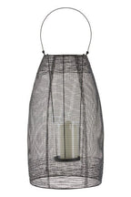 Black Woven Wire Large Lantern with Glass Insert | Trento