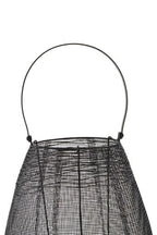 Black Woven Wire Large Lantern with Glass Insert | Trento