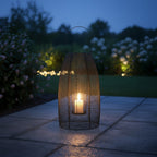 Black Woven Wire Large Lantern with Glass Insert | Trento