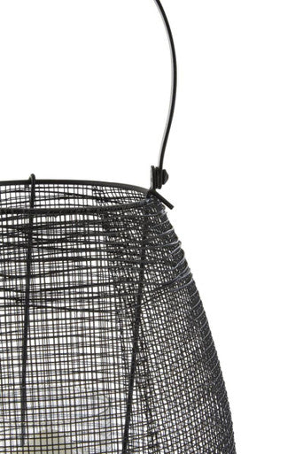 Black Woven Wire Small Lantern with Glass Insert | Trento