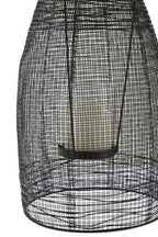 Black Woven Wire Small Lantern with Glass Insert | Trento