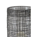 Large Black Woven Wire Candle Holder with Glass Insert | Trento