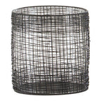 Woven Wire Candle Holder with Glass Insert | Trento