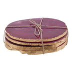 Set of 4 Agate Pink and Gold Coasters | Bowerbird Agata