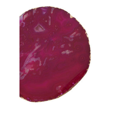 Set of 4 Agate Pink and Gold Coasters | Bowerbird Agata