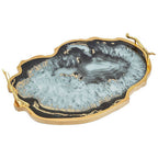 Black and Gold Agate Tray | Celina