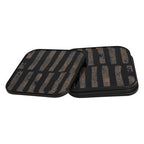 Set of Four Square Black and Gold Coasters | Celina
