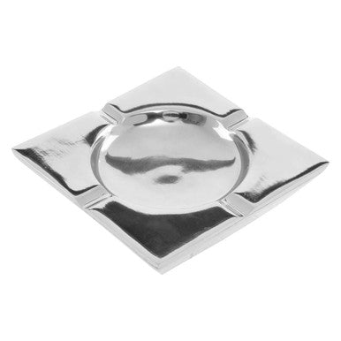Nickel Finish Square Ashtray | Churchill
