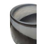 Carra Grey and Black Glass Planter