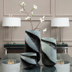 Large Grey and Black Brushstroke Vase | Carra