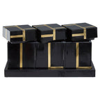 Black and Gold Set of 3 Jars with Tray | Odell