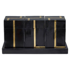 Black and Gold Set of 3 Jars with Tray | Odell