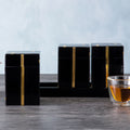 Black and Gold Set of 3 Jars with Tray | Odell