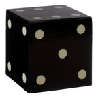 Black and White Dice Box with 5 Dice | Churchill Games
