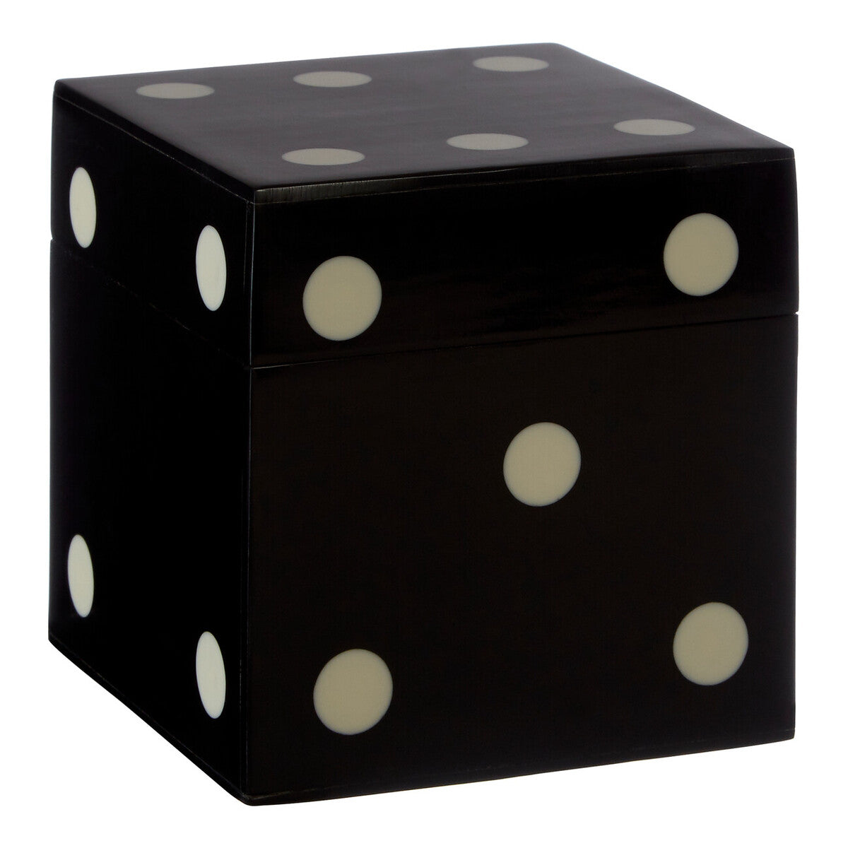 Black and White Dice Box with 5 Dice | Churchill Games