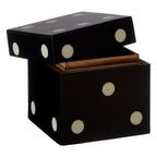 Black and White Dice Box with 5 Dice | Churchill Games