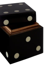 Black and White Dice Box with 5 Dice | Churchill Games