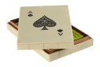 Cream Two Section Card Box with Playing Cards | Churchill Games
