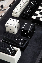 White and Black 5 Dice Set | Churchill Games