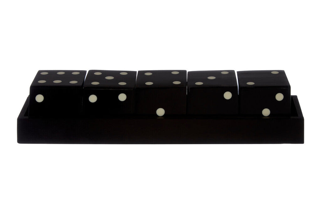 Black and White 5 Dice Set | Churchill Games