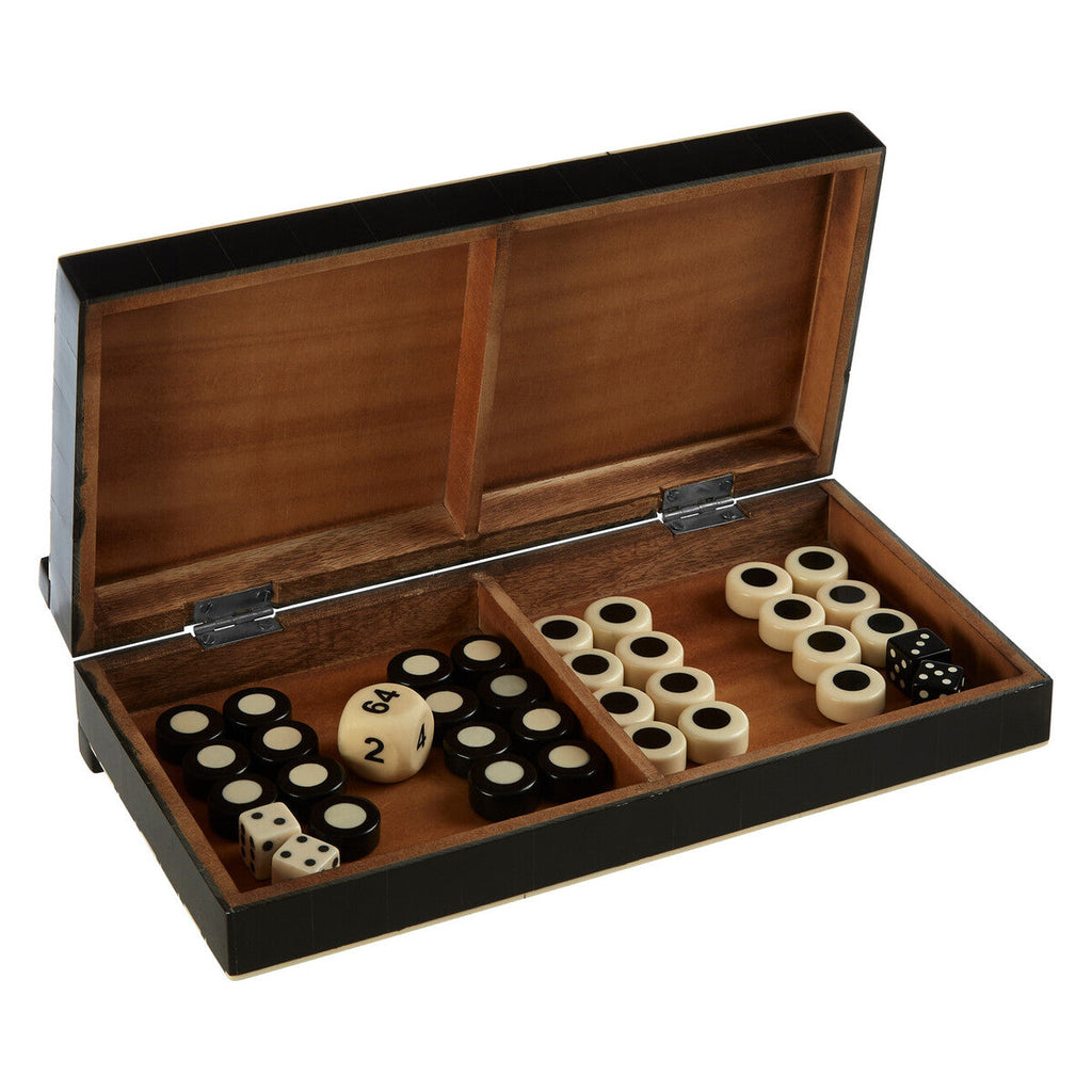 Black and White Foldable Backgammon Set | Churchill Games