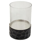 Black and Gold Small Hurricane Candle Holder | Akola