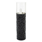 Black and Gold Large Floor Standing Hurricane Candle Holder | Akola
