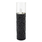 Black and Gold Large Floor Standing Hurricane Candle Holder | Akola