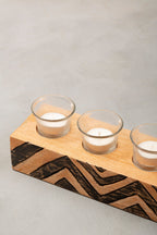 Tribal Wooden Tealight Holder | Bantu