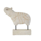 Whitewash Mango Wood Elephant Sculpture | Vena