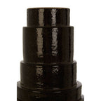 Black Earthenware Vase | Kaga