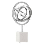 Silver Finish Spiral Sculpture | Mirano